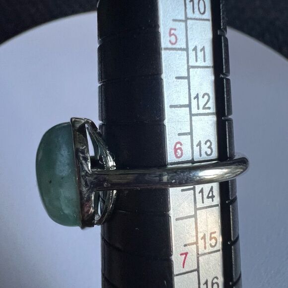 Larimar Crystal Oval Gemstone Ring Size‎ 6 Adjustable (#6) - Picture 14 of 15